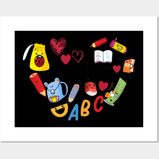 Teacher Heart Posters and Art